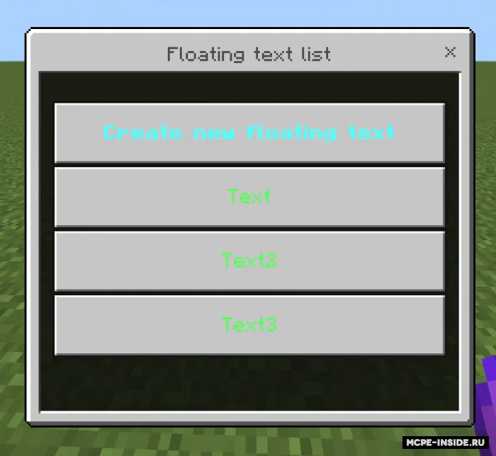Uchar matn sozlagichi — Minecraft mod, rasm 1