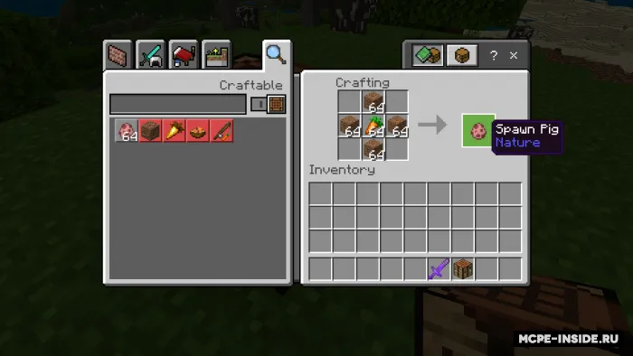 Cho'chqalardan mega buyumlar tushadi — Minecraft mod, rasm 3