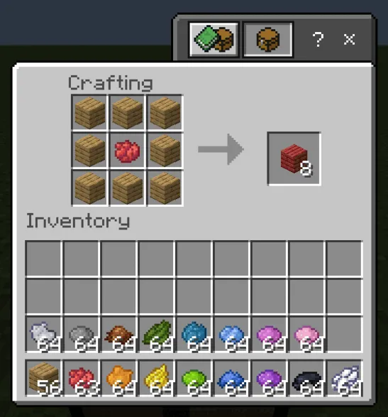 Bo'yaladigan taxtalar — Minecraft mod, rasm 2