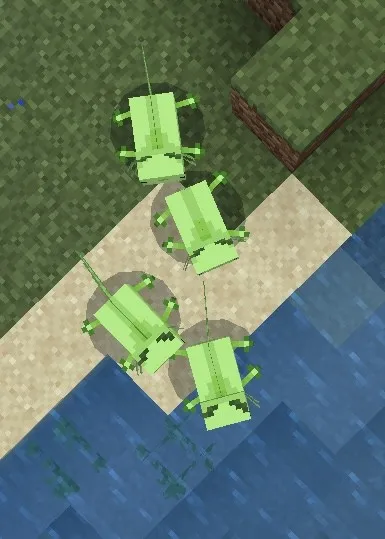 Yashil aksolotl — Minecraft mod, rasm 1