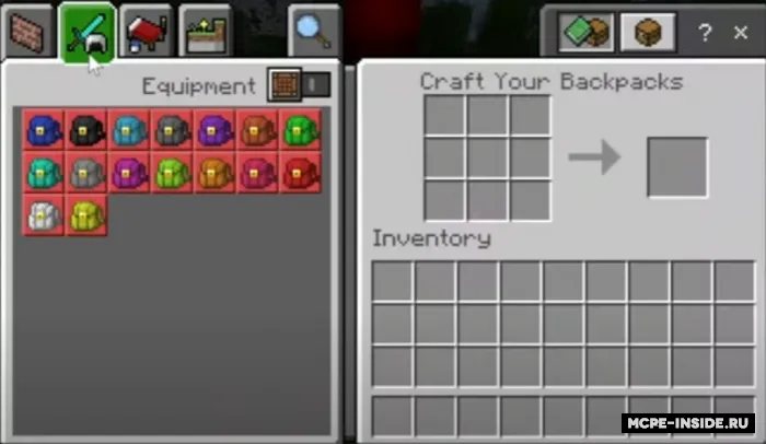 Rukzaklar — Minecraft mod, rasm 2
