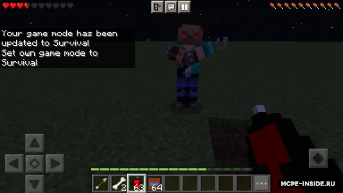 Qizil ko'zli Steve — Minecraft mod, rasm 1