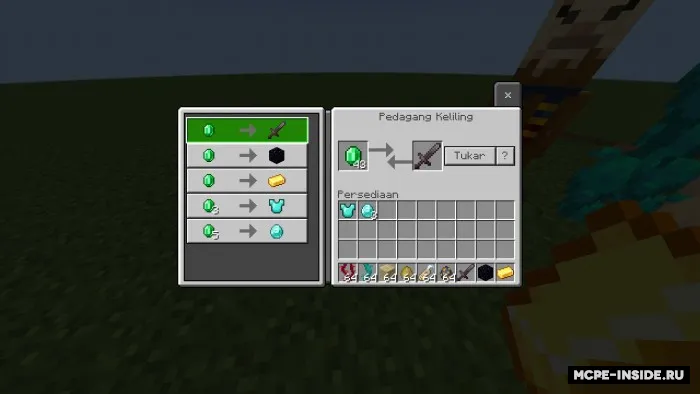Sayohat qiluvchi savdogar bilan ajoyib bitimlar — Minecraft mod, rasm 1