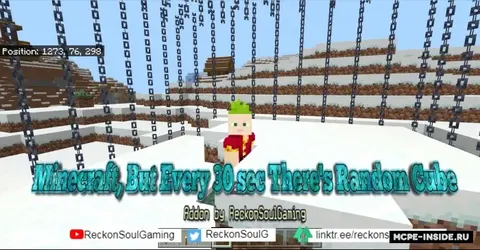 Minecraft, lekin har daqiqada tasodifiy kub