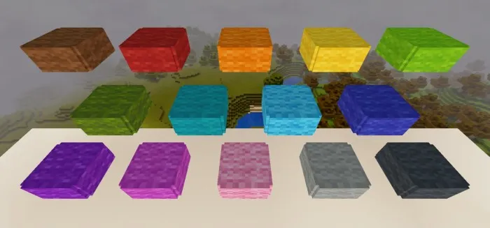 Zina va plitalardagi gilamlar — Minecraft mod, rasm 3