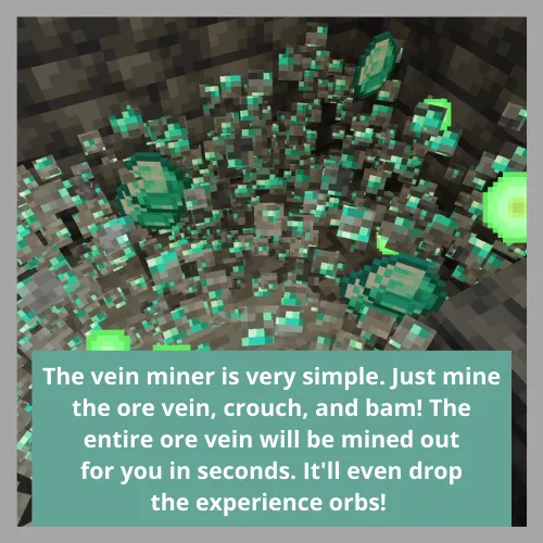 Rudani tez qazish — Minecraft mod, rasm 1