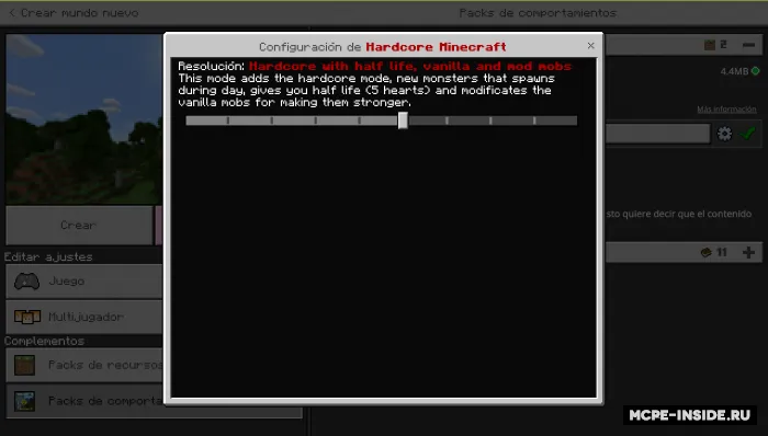Hardcore — Minecraft mod, rasm 2