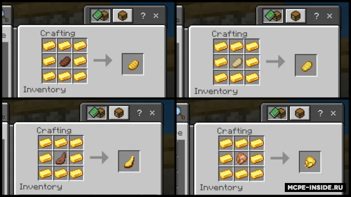 Oltin taom va ichimliklar — Minecraft mod, rasm 3