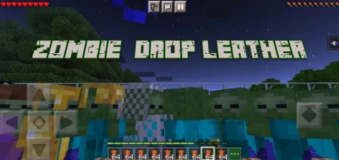 Zombidan olingan teri — Minecraft mod, rasm 1