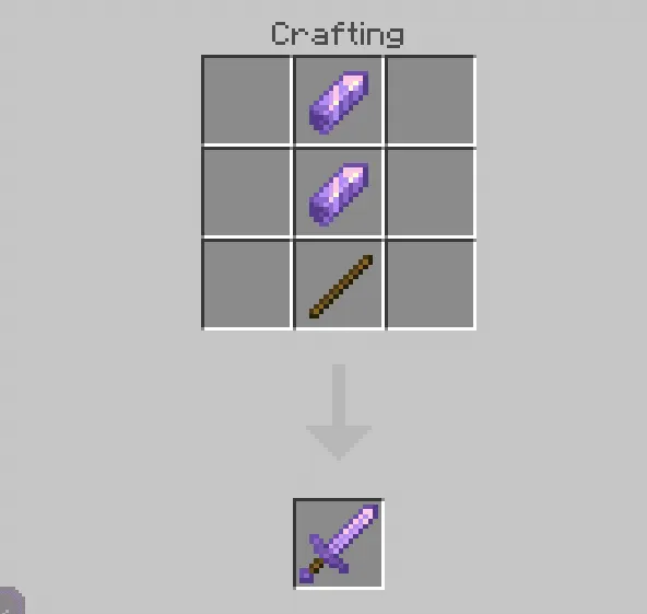 Ametist qurollar — Minecraft mod, rasm 1