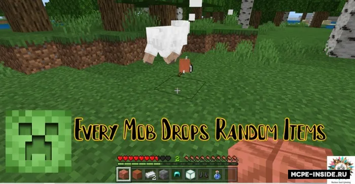 Minecraft, lekin har bir mob tasodifiy buyumlar qoldiradi — Minecraft mod, rasm 2