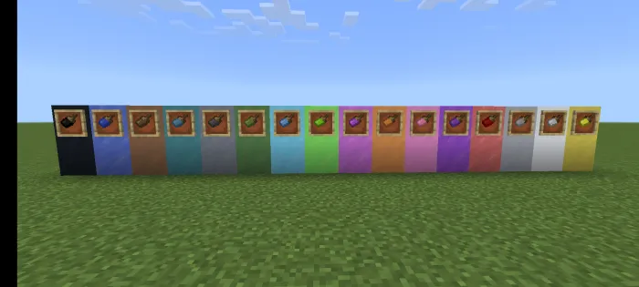 Rangli cho'tkalar — Minecraft mod, rasm 1