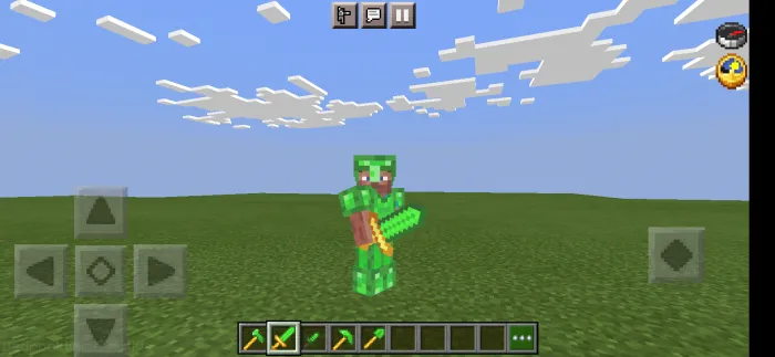 Zumrad qurollar — Minecraft mod, rasm 1
