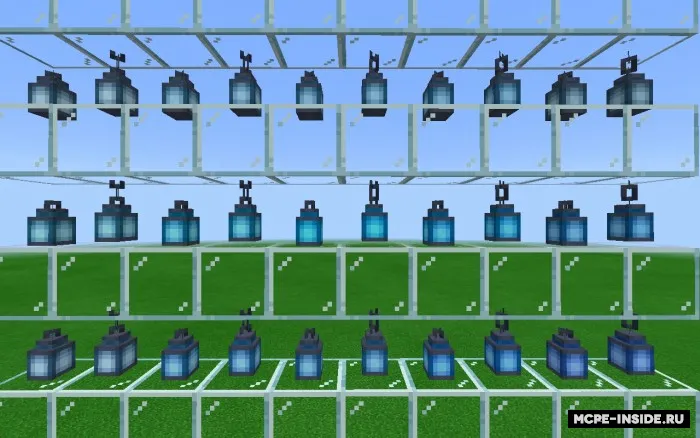 Rangli lampalar — Minecraft mod, rasm 1