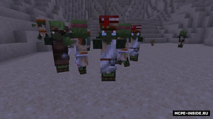 Zombi aholi variantlari — Minecraft mod, rasm 1