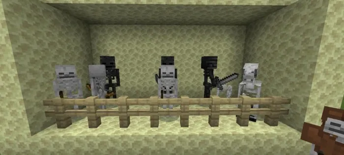 Skeletlardan tushadigan realistik buyumlar — Minecraft mod, rasm 1