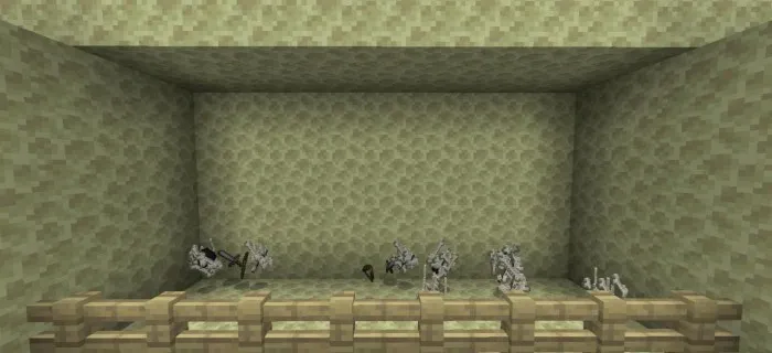 Skeletlardan tushadigan realistik buyumlar — Minecraft mod, rasm 2