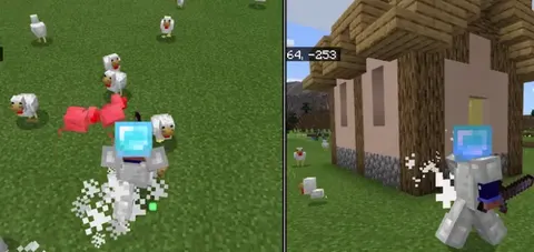 Minecraft, lekin moblar tasodifiy tuzilmalarni yaratadi