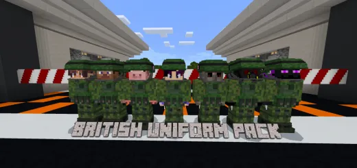 Britaniya armiyasi unifromasi — Minecraft mod, rasm 1