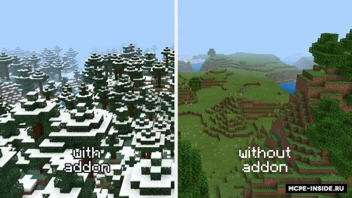 Qorli tayga dunyosi — Minecraft mod, rasm 1