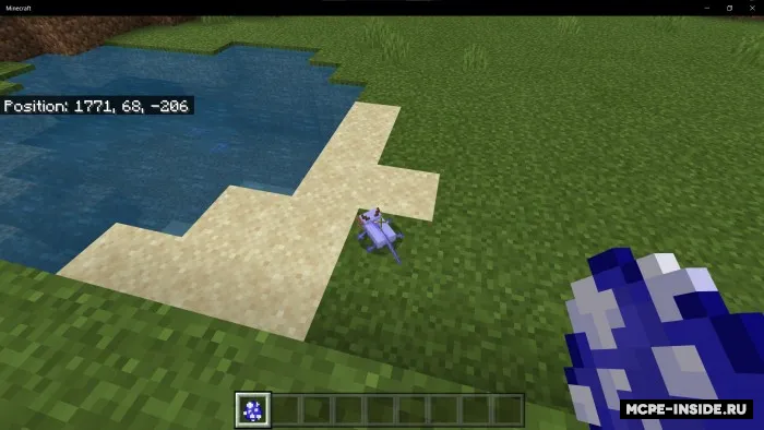 Ko'k aksolotl chaqirish tuxumi — Minecraft mod, rasm 2