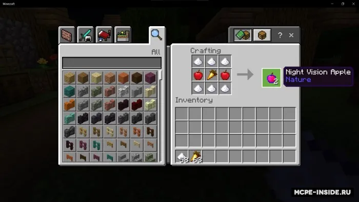 Tungi ko'rish qobiliyatli oziq-ovqat — Minecraft mod, rasm 3