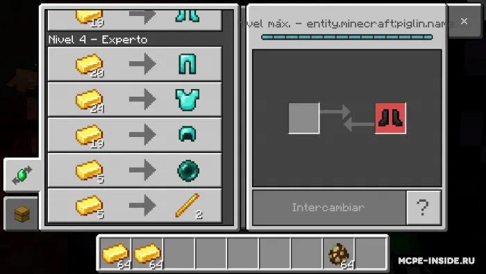 Piglinlar bilan yangi savdolar — Minecraft mod, rasm 1