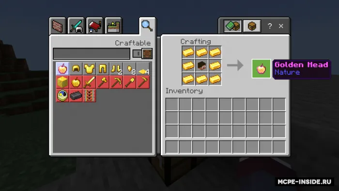 Oltin bosh — Minecraft mod, rasm 3