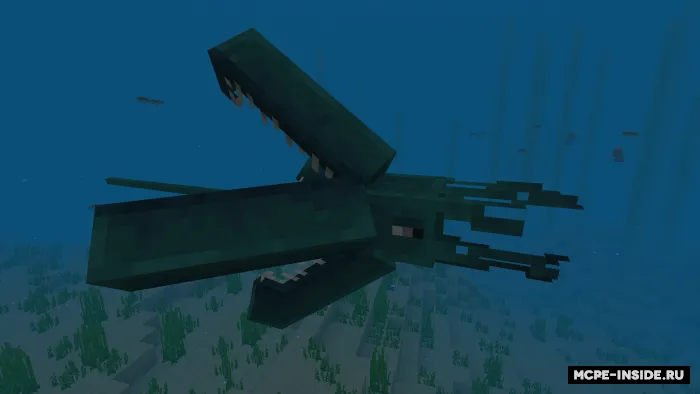 Chuqur suv maxluqi va uchuvchi olov — Minecraft mod, rasm 1