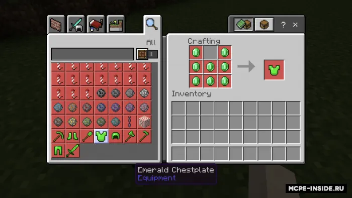 Zumrad zirh va qurollar — Minecraft mod, rasm 3