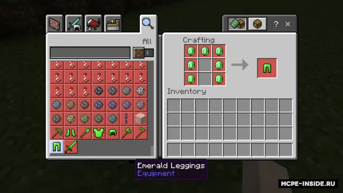 Zumrad zirh va qurollar — Minecraft mod, rasm 4