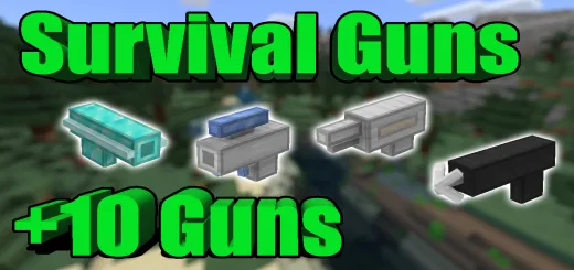 Omon qolish uchun qurol — Minecraft mod, rasm 1