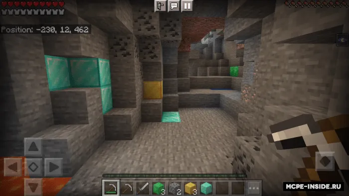 Ko'milgan olmos bloklari — Minecraft mod, rasm 1