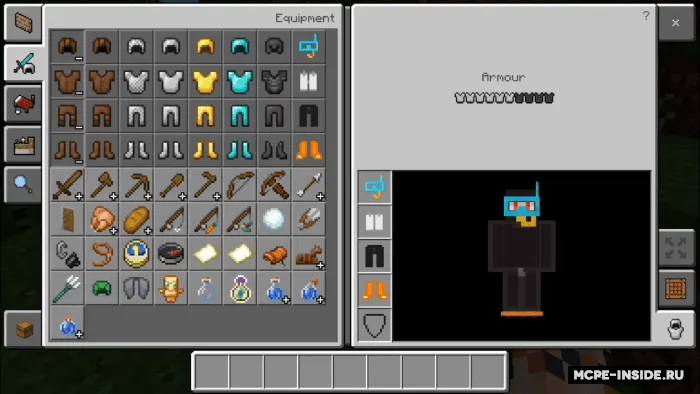 Dayving jihozlari — Minecraft mod, rasm 3