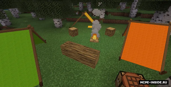 Gulxan atrofida dam olish — Minecraft mod, rasm 1