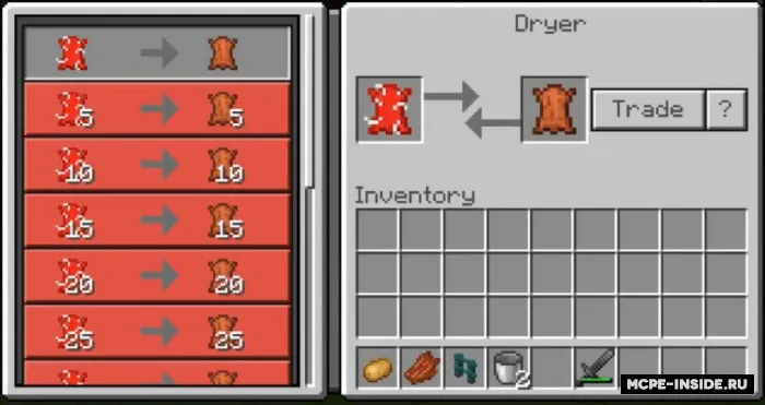 Chirigan go'shtni tiklash — Minecraft mod, rasm 3