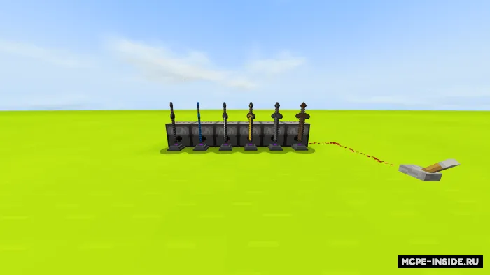 Qilichlar uchun animatsiyali poydevorlar — Minecraft mod, rasm 1