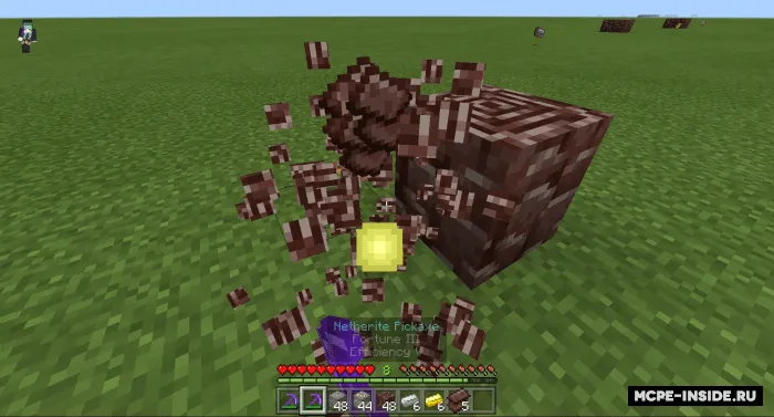 Rudani avto-eritish — Minecraft mod, rasm 1