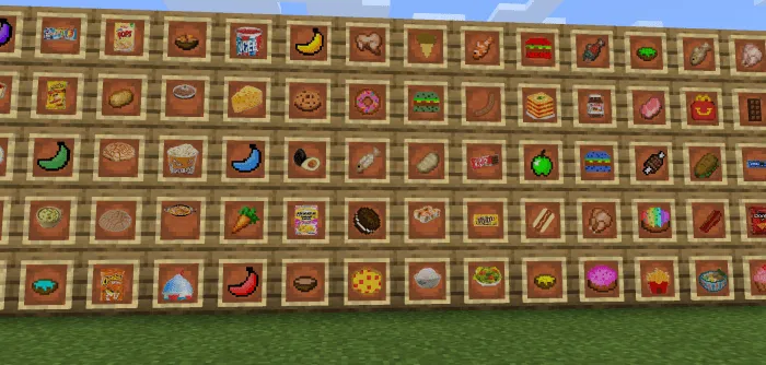 100+ yangi taom — Minecraft mod, rasm 1