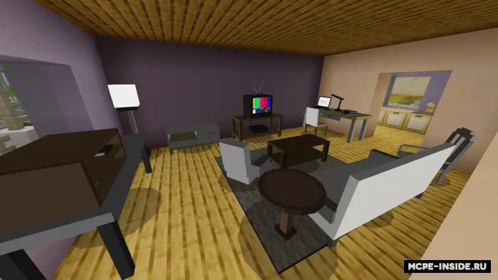 Umak mebellari: Mehmonxona — Minecraft mod, rasm 1