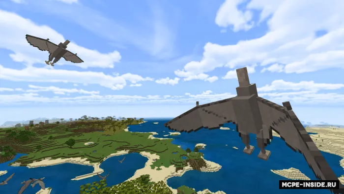 Pterodaktillar va velotsiraptorlar — Minecraft mod, rasm 2