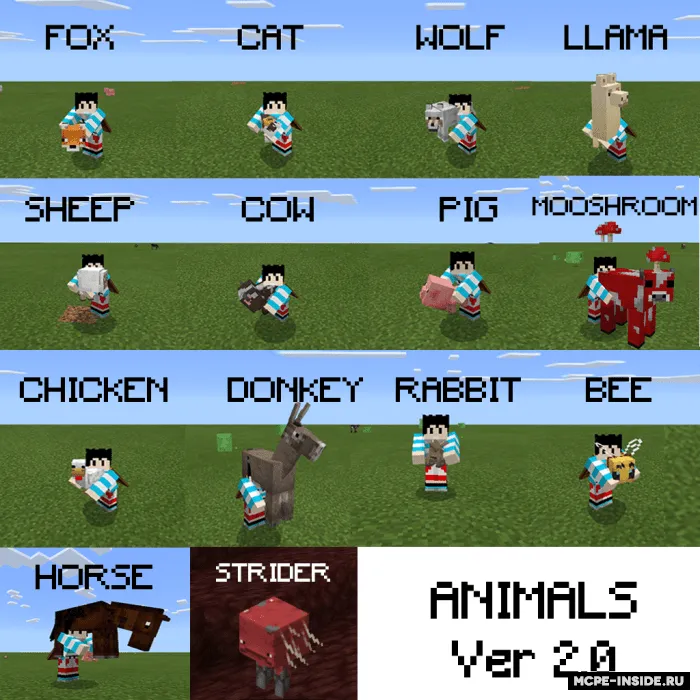 Hayvonlarni tashish — Minecraft mod, rasm 1