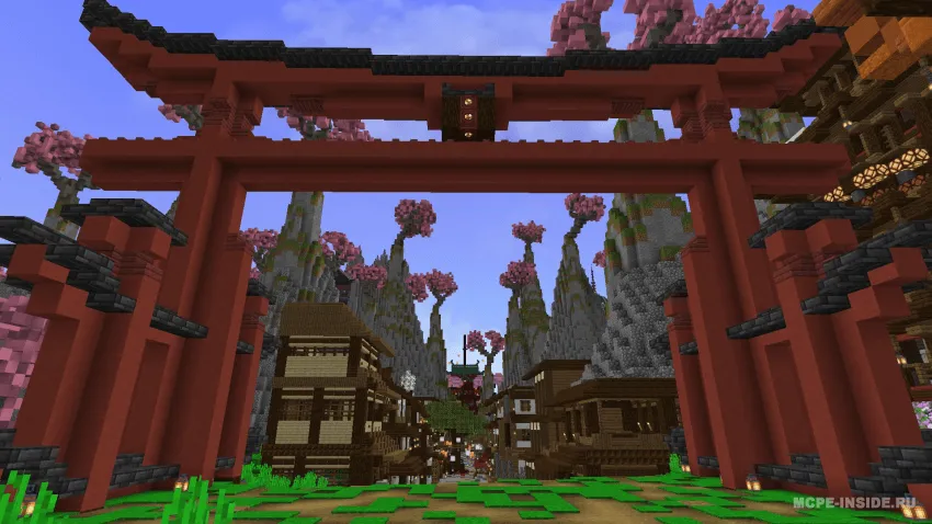 Olcha biomidagi eski yapon shaharchasi — Minecraft xarita, rasm 3