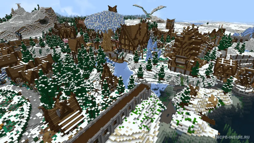Qorli tekislikdagi o'rta asr shahri — Minecraft xarita, rasm 2