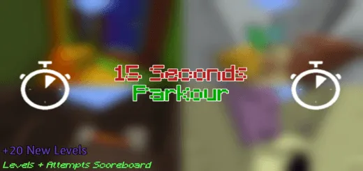 15 soniyalik parkur — Minecraft xarita, rasm 1