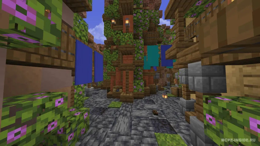 Tog'lar va dengiz orasidagi o'rta asr shahri — Minecraft xarita, rasm 3