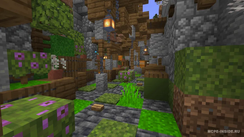 Tog'lar va dengiz orasidagi o'rta asr shahri — Minecraft xarita, rasm 4