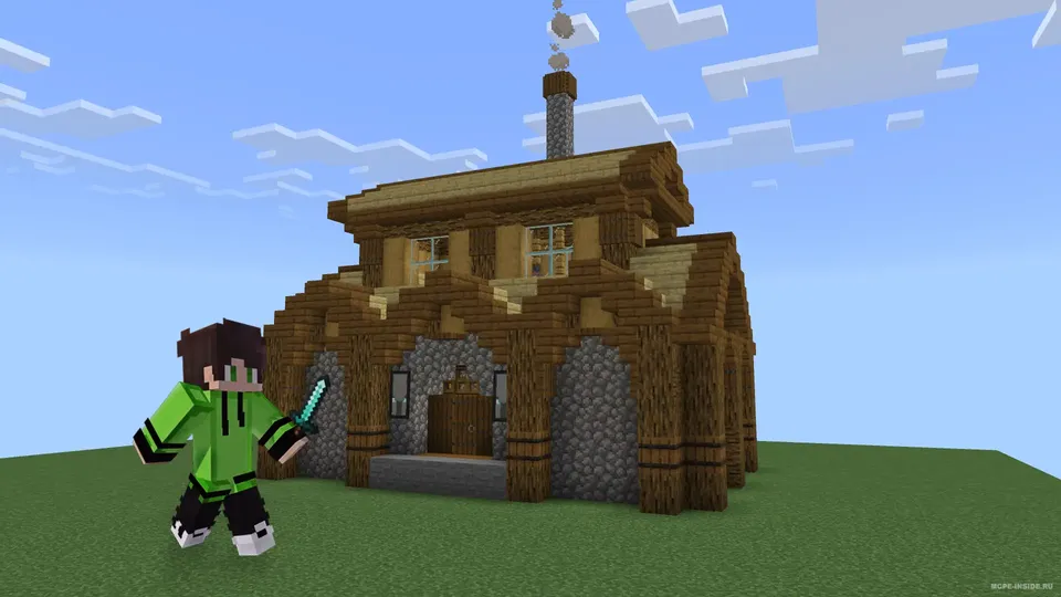 Tasodifiy buyumlar bilan 1 blok — Minecraft xarita, rasm 3
