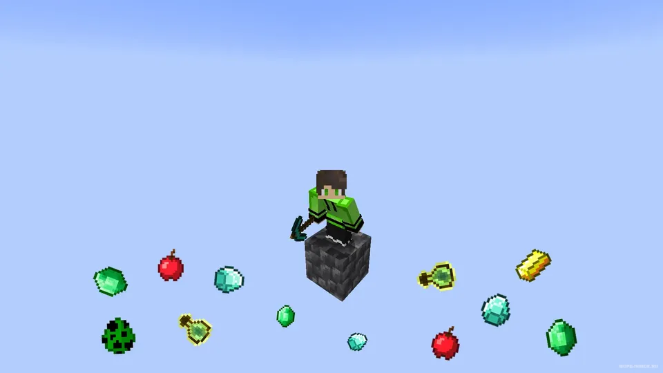 Tasodifiy buyumlar bilan 1 blok — Minecraft xarita, rasm 4
