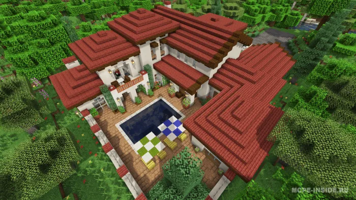 Ispancha uslubdagi villa — Minecraft xarita, rasm 2